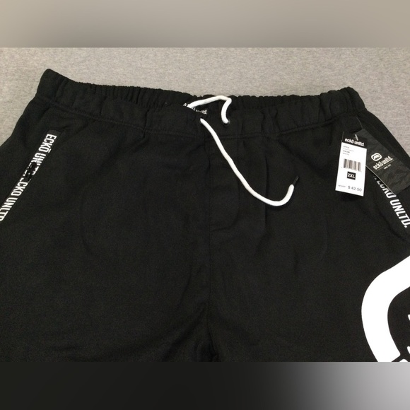 Ecko Unlimited Black w/ White Camo Sweatpants Size XXL EO31G624 - Picture 5 of 10